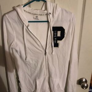 Pink Victoria’s Secret zip up hoodie